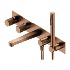Omnires Contour vannas/dušas maisītājs no sienas, Brushed copper