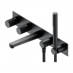 Omnires Contour vannas/dušas maisītājs no sienas, Brushed anthracite