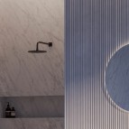 Omnires dušas galvas turētājs 40 cm, Brushed anthracite 4