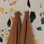 Omnires Modern project dvieļu āķis, Brushed gold 3