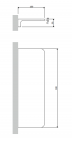 Omnires Modern project vannas istabas plaukts, Chrome 2