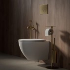 Omnires Modern project tualetes papīra statīvs, Brushed brass 5