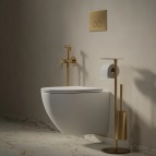 Omnires Modern project tualetes papīra statīvs, Brushed gold 5
