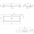 Omnires Thasos M+ izlietne 100x42 cm, Gloss white 2
