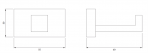 Omnires Lugano dvieļu āķis, Chrome 2