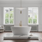 Omnires Siena M+ brīvi stāvoša vanna 161x81 cm, Gloss white 4