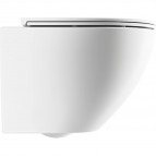 Omnires Ottawa Comfort Rimless tualetes pods ar SC vāku, Balts matēts 2