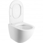 Omnires Ottawa Comfort Rimless tualetes pods ar SC vāku, Balts matēts 3