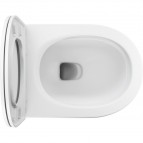 Omnires Ottawa Comfort Rimless tualetes pods ar SC vāku, Balts matēts 4