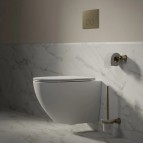 Omnires Ottawa Comfort Rimless tualetes pods ar SC vāku, Balts matēts 6
