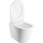 Omnires Tampa Rimless tualetes pods ar SC vāku, Balts 3