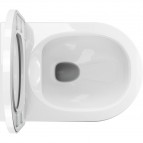 Omnires Tampa Rimless tualetes pods ar SC vāku, Balts 4