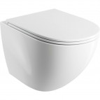 Omnires Ottawa Comfort Rimless tualetes pods ar SC vāku, Balts