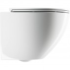 Omnires Ottawa Comfort Rimless tualetes pods ar SC vāku, Balts 2