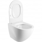 Omnires Ottawa Comfort Rimless tualetes pods ar SC vāku, Balts 3