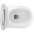 Omnires Ottawa Comfort Rimless tualetes pods ar SC vāku, Balts 4