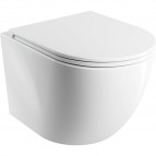 Omnires Ottawa Rimless SILENT POWER™ tualetes pods ar SC vāku, Balts