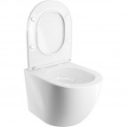 Omnires Ottawa Rimless SILENT POWER™ tualetes pods ar SC vāku, Balts 3