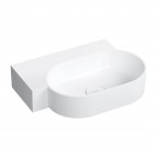 Omnires Ovo M+ izlietne 55x36 cm, kreisā puse, Gloss white