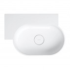Omnires Ovo M+ izlietne 55x36 cm, kreisā puse, Gloss white 3