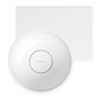 Omnires Ovo M+ izlietne 33x34 cm, labā puse, Gloss white 3