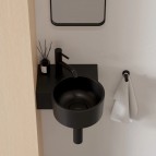 Omnires Ovo M+ izlietne 33x34 cm, kreisā puse, Matt black lava 6