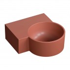 Omnires Ovo M+ izlietne 33x34 cm, kreisā puse, Matt terracotta