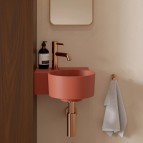 Omnires Ovo M+ izlietne 33x34 cm, kreisā puse, Matt terracotta 6