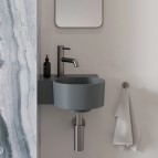 Omnires Ovo M+ izlietne 33x34 cm, kreisā puse, Matt ash grey 6