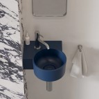 Omnires Ovo M+ izlietne 33x34 cm, kreisā puse, Matt midnight blue 6