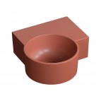 Omnires Ovo M+ izlietne 33x34 cm, labā puse, Matt terracotta