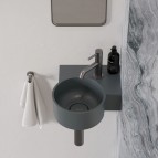 Omnires Ovo M+ раковина 33×34 см,правая сторона,Matt ash grey 6