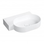 Omnires Ovo M+ izlietne 64x44 cm, kreisā puse, Gloss white
