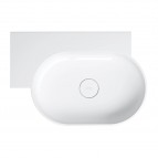 Omnires Ovo M+ izlietne 64x44 cm, kreisā puse, Gloss white 6