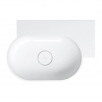 Omnires Ovo M+ izlietne 55x36 cm, labā puse, Gloss white 4