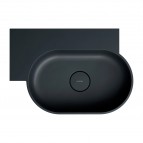 Omnires Ovo M+ izlietne 55x36 cm, kreisā puse, Matt black lava 4