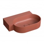 Omnires Ovo M+ izlietne 55x36 cm, kreisā puse, Matt terracotta