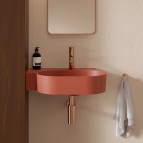 Omnires Ovo M+ izlietne 55x36 cm, kreisā puse, Matt terracotta 5