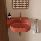 Omnires Ovo M+ izlietne 55x36 cm, kreisā puse, Matt terracotta 6