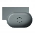 Omnires Ovo M+ izlietne 55x36 cm, kreisā puse, Matt ash grey 4