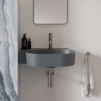 Omnires Ovo M+ izlietne 55x36 cm, kreisā puse, Matt ash grey 5