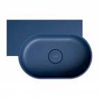 Omnires Ovo M+ izlietne 55x36 cm, kreisā puse, Matt midnight blue 4