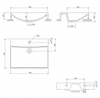 Omnires Naxos M+ izlietne 60x46 cm, Gloss white 2