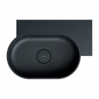 Omnires Ovo M+ izlietne 55x36 cm, labā puse, Matt black lava 4