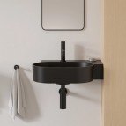 Omnires Ovo M+ izlietne 55x36 cm, labā puse, Matt black lava 5