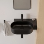 Omnires Ovo M+ izlietne 55x36 cm, labā puse, Matt black lava 6