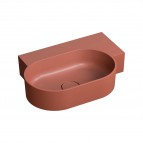 Omnires Ovo M+ izlietne 55x36 cm, labā puse, Matt terracotta 