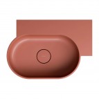 Omnires Ovo M+ izlietne 55x36 cm, labā puse, Matt terracotta  4