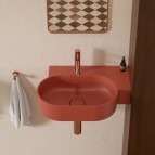 Omnires Ovo M+ izlietne 55x36 cm, labā puse, Matt terracotta  5