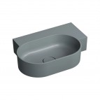 Omnires Ovo M+ izlietne 55x36 cm, labā puse, Matt ash grey